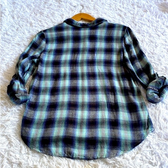 EUC Full Tilt Convertible Sleeves Flannel Button Down Shirt - Picture 4 of 8